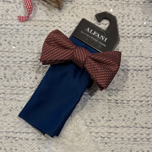 Alfani Other - Alfani Burgundy and Navy Pocket Square Set
